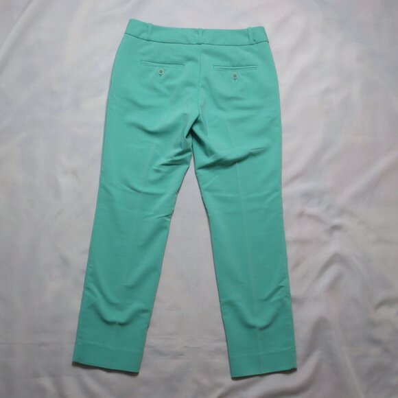 LIMITED womens PANTS green CAREER ankle TROUSER aqua CROPPED SIZE 2 - Picture 9 of 11